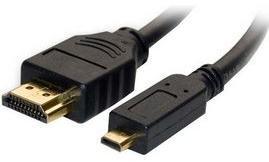 Male Micro HDMI To Male HDMI Cable - 1.8m 