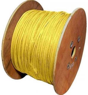 CAT6 500m Solid UTP Cable - Yellow - Drum 