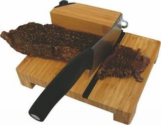 Bamboo Biltong Slicer With  Carbide Knife Sharpener 