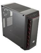 MasterBox MB511 Windowed Mid Tower Gaming Chassis - Black & Red