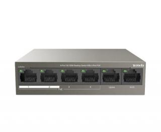 TEF1106P 6 Port With 4 Port PoE 58W Desktop Switch With Lightening Protection 