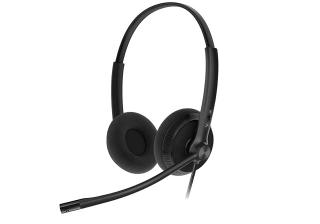 UH34 Lite On-Ear USB Duo Stereo Headset - Black 