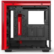 H710 Windowed Mid Tower Chassis - Matte Black/Red