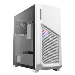 FLUX Series DP502 Tempered Glass Mid Tower Chassis - White 