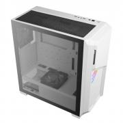 FLUX Series DP502 Tempered Glass Mid Tower Chassis - White