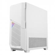 FLUX Series DP502 Tempered Glass Mid Tower Chassis - White