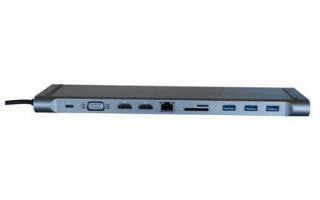 DS-CN3269 USB Type C 10-in -1 Desktop Multi-Port Hub - Grey 