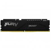 Fury Beast Black 16GB 4800MHz DDR5 Desktop Memory Module - Black (KF548C38BB-16)