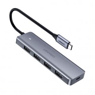 UG-70336 USB-C to 4 Port USB 3.0 Hub - Dark Grey 