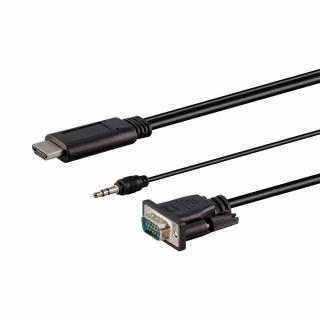 1.8m Male HDMI To Male VGA With Audio Output 