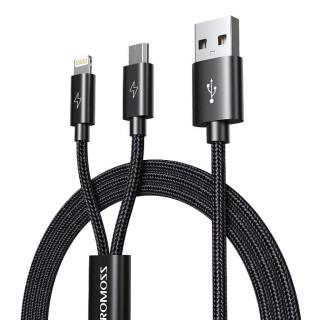USB-A to Lightning & Micro-USB 1.5m Data and Charging Cable - Space Grey 