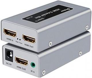 DT-7053 HDMI Extender via RJ45 w/ IR 60m - Set 